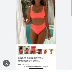 Women's Coral Bikini Set